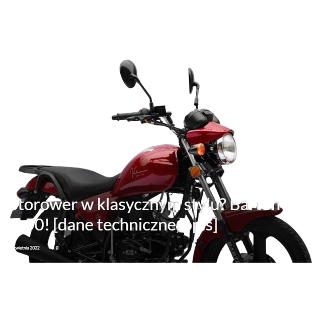 Motorower Barton Volcano 50 - motorower inspirowany klasycznymi chopperami